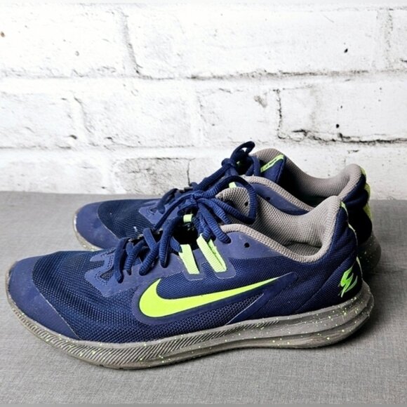 Nike Downshifter 9 RW CI3440-400 Blue Electric Green Running - Picture 3 of 11